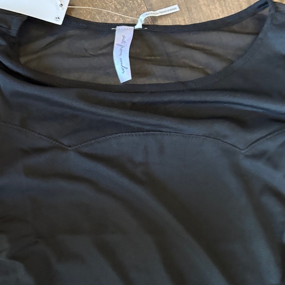 Urban Outfitters Black Long Sleeve Fringe Bodysuit - Picture 3 of 4